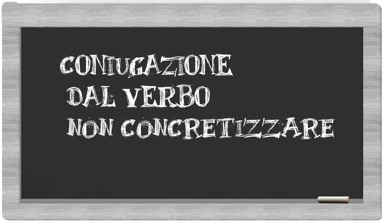 ¿non concretizzare en sílabas?