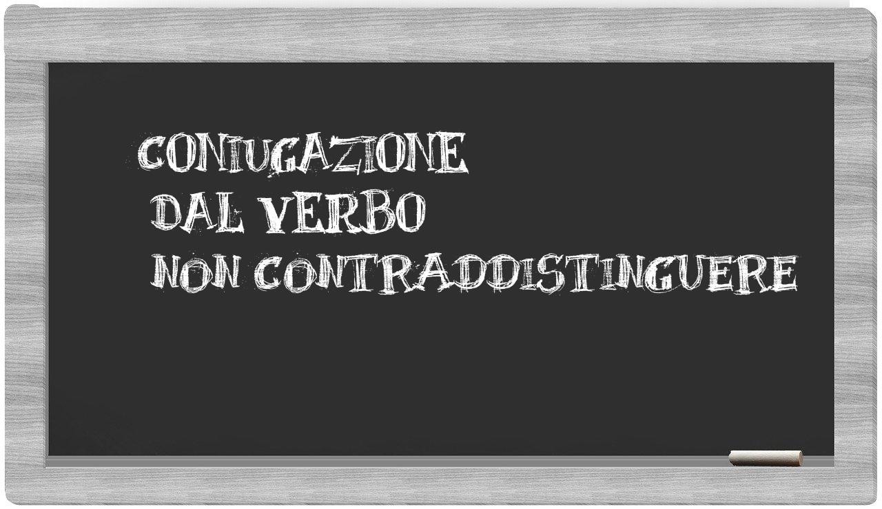 ¿non contraddistinguere en sílabas?