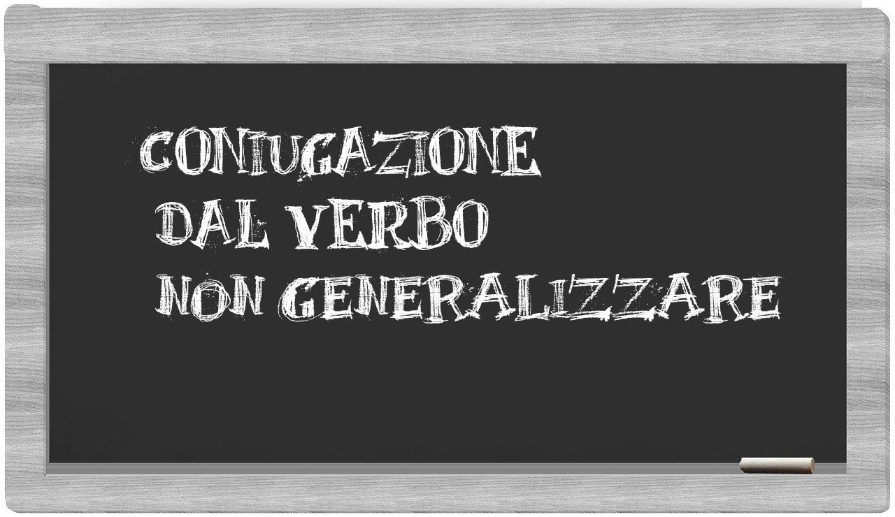 ¿non generalizzare en sílabas?