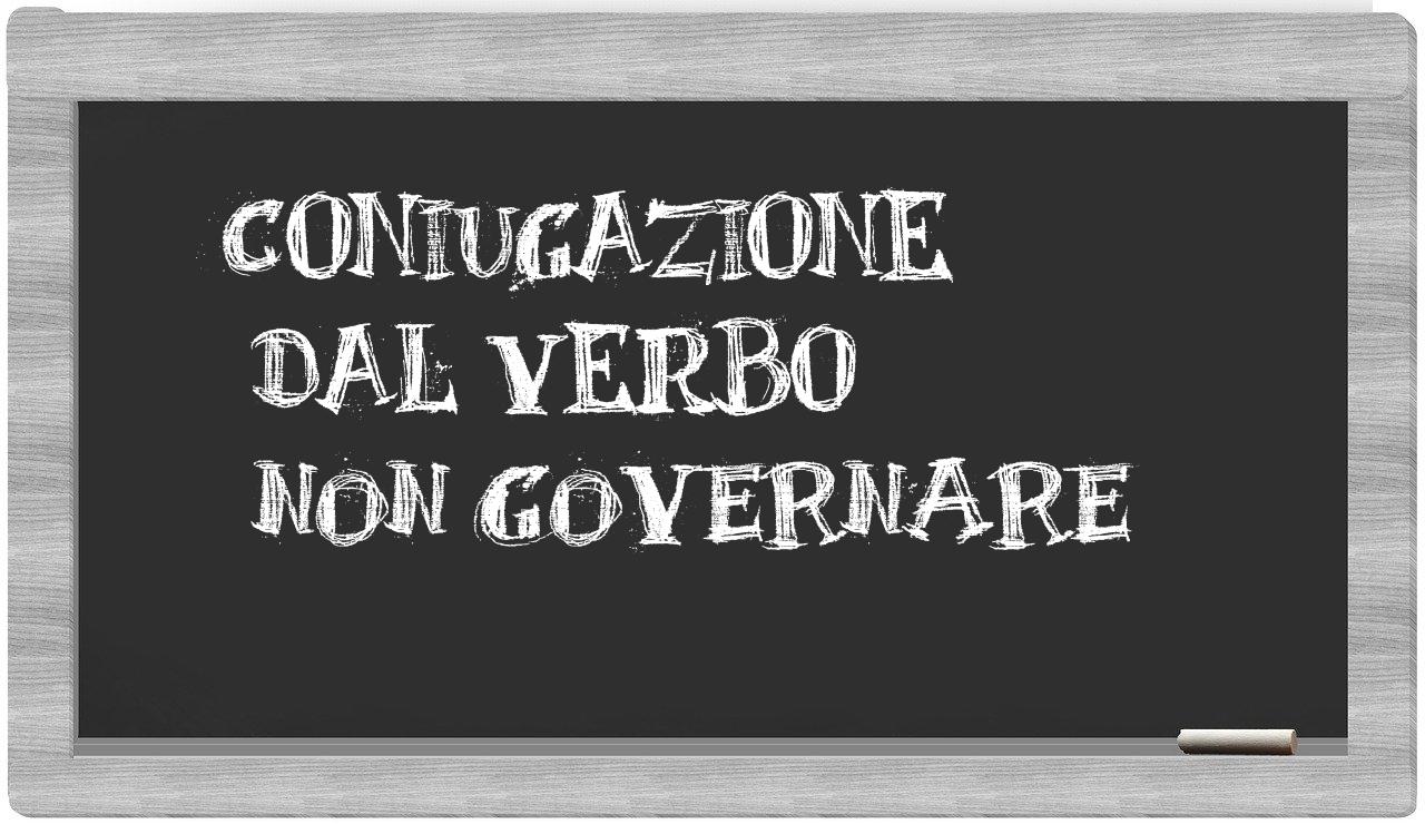¿non governare en sílabas?